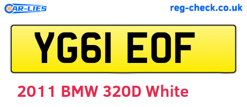 YG61EOF are the vehicle registration plates.