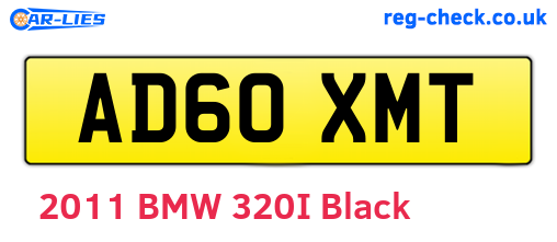 AD60XMT are the vehicle registration plates.