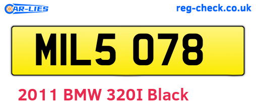 MIL5078 are the vehicle registration plates.
