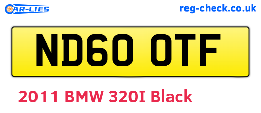 ND60OTF are the vehicle registration plates.