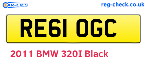 RE61OGC are the vehicle registration plates.