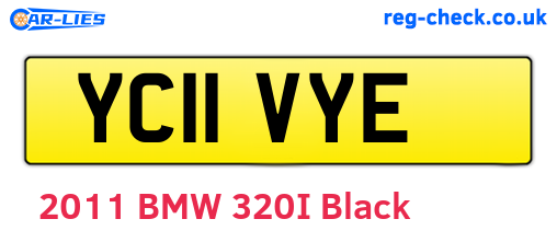 YC11VYE are the vehicle registration plates.