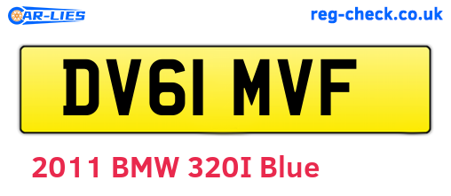 DV61MVF are the vehicle registration plates.