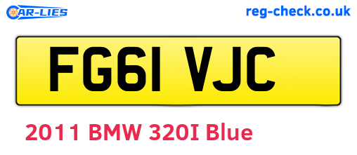 FG61VJC are the vehicle registration plates.