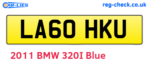 LA60HKU are the vehicle registration plates.
