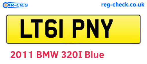 LT61PNY are the vehicle registration plates.