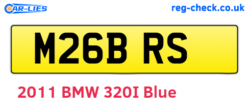 M26BRS are the vehicle registration plates.