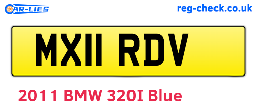 MX11RDV are the vehicle registration plates.