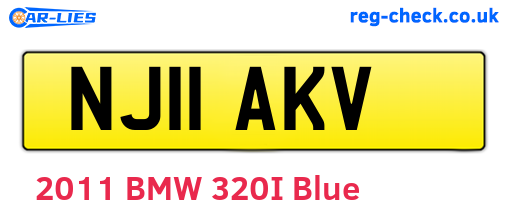 NJ11AKV are the vehicle registration plates.