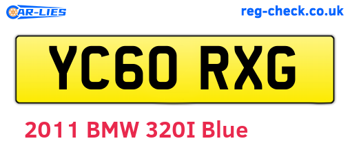 YC60RXG are the vehicle registration plates.