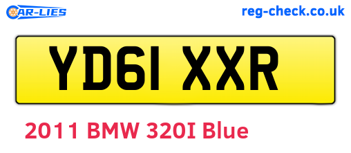 YD61XXR are the vehicle registration plates.