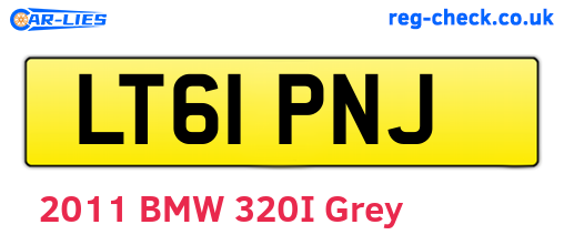 LT61PNJ are the vehicle registration plates.