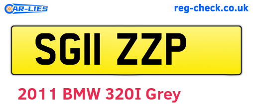 SG11ZZP are the vehicle registration plates.