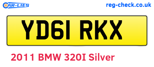 YD61RKX are the vehicle registration plates.