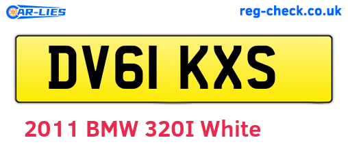 DV61KXS are the vehicle registration plates.