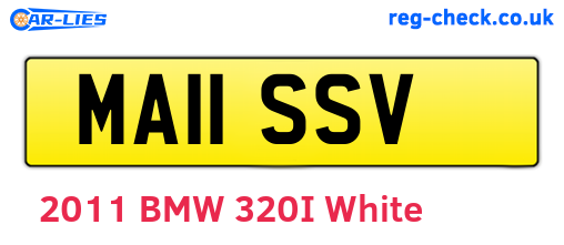 MA11SSV are the vehicle registration plates.