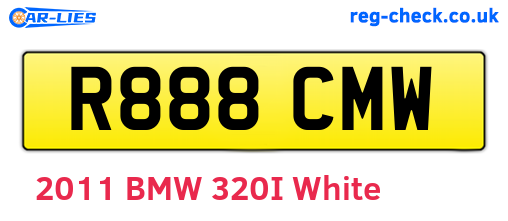 R888CMW are the vehicle registration plates.
