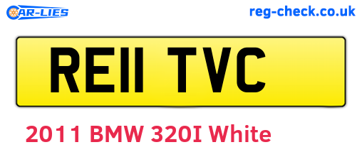 RE11TVC are the vehicle registration plates.