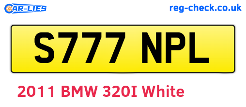 S777NPL are the vehicle registration plates.