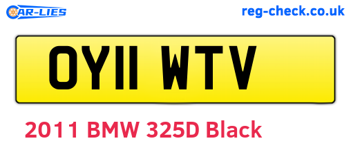 OY11WTV are the vehicle registration plates.