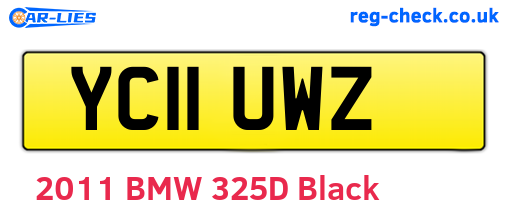 YC11UWZ are the vehicle registration plates.