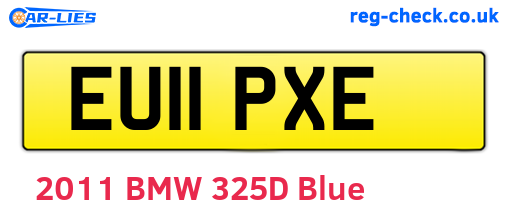 EU11PXE are the vehicle registration plates.