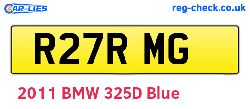R27RMG are the vehicle registration plates.