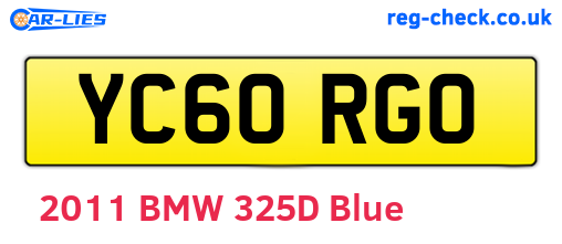 YC60RGO are the vehicle registration plates.