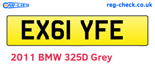 EX61YFE are the vehicle registration plates.