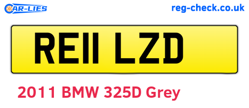 RE11LZD are the vehicle registration plates.