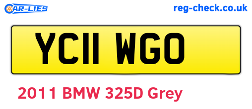 YC11WGO are the vehicle registration plates.