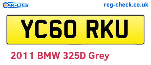 YC60RKU are the vehicle registration plates.