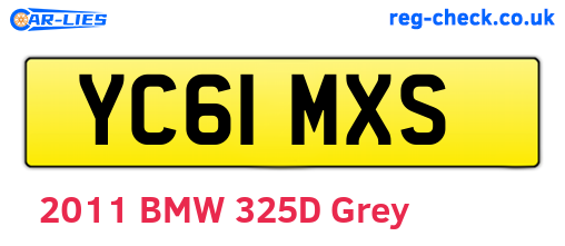 YC61MXS are the vehicle registration plates.
