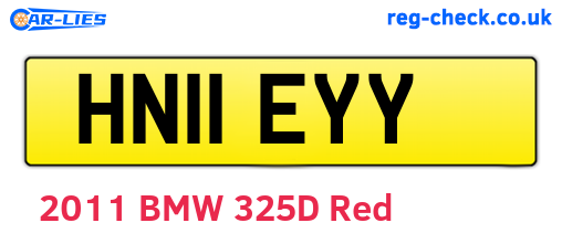 HN11EYY are the vehicle registration plates.