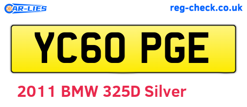 YC60PGE are the vehicle registration plates.