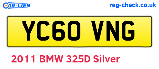 YC60VNG are the vehicle registration plates.