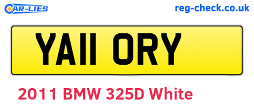 YA11ORY are the vehicle registration plates.