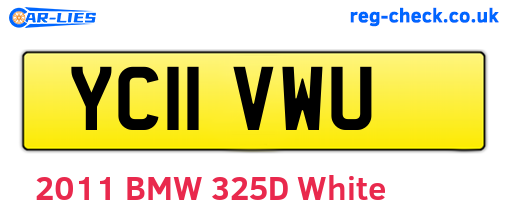 YC11VWU are the vehicle registration plates.