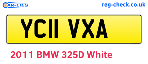YC11VXA are the vehicle registration plates.