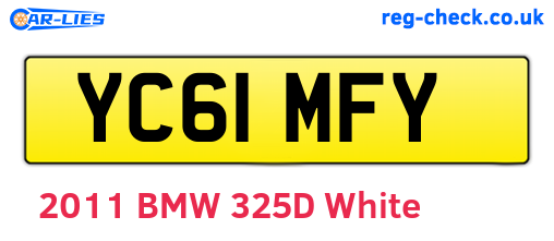 YC61MFY are the vehicle registration plates.