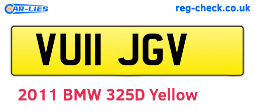VU11JGV are the vehicle registration plates.