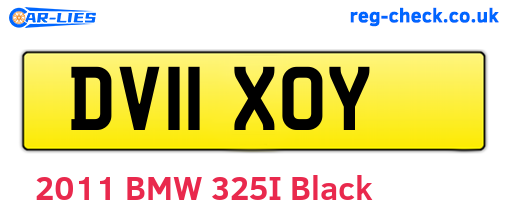 DV11XOY are the vehicle registration plates.