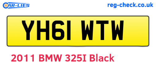 YH61WTW are the vehicle registration plates.