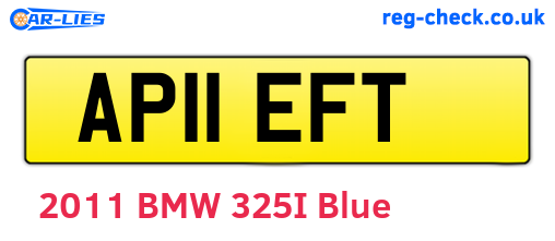 AP11EFT are the vehicle registration plates.