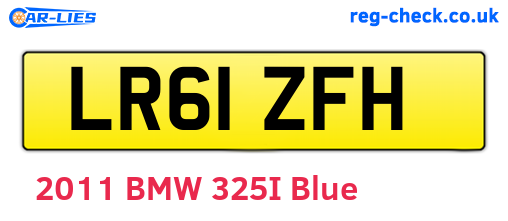 LR61ZFH are the vehicle registration plates.