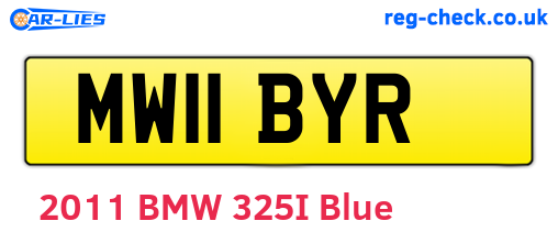 MW11BYR are the vehicle registration plates.