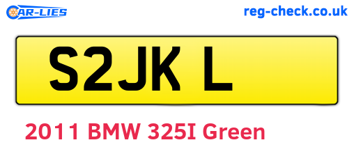 S2JKL are the vehicle registration plates.
