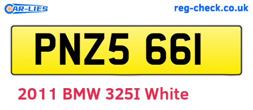 PNZ5661 are the vehicle registration plates.