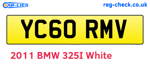 YC60RMV are the vehicle registration plates.
