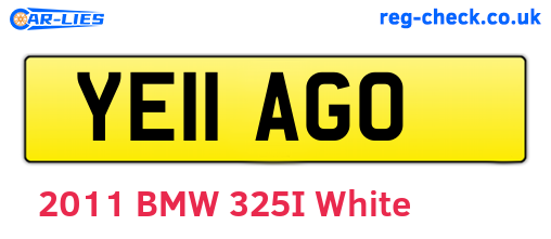 YE11AGO are the vehicle registration plates.